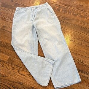 L’Agence light blue Zayne denim high rise trouser pant, 27